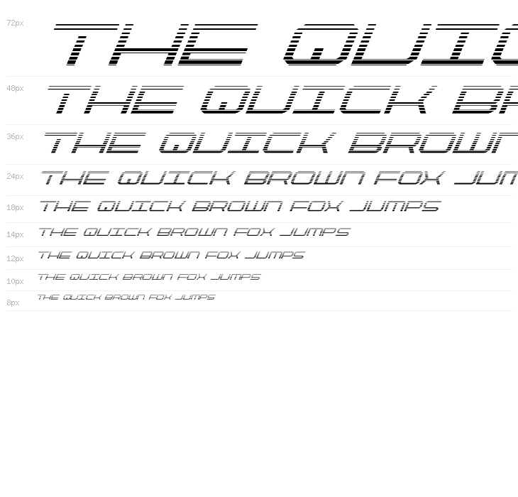 QuickTech Gradient Italic Waterfall