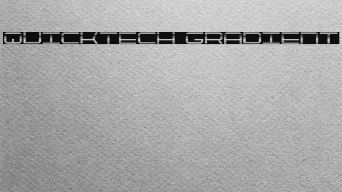 QuickTech Gradient Font examples