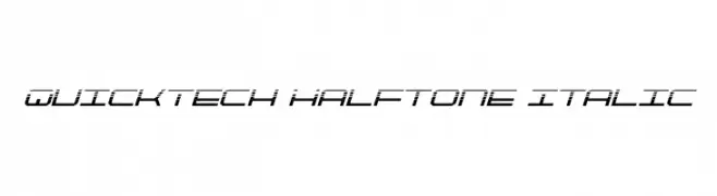 QuickTech Halftone Italic  Frei Schriftart Herunterladen