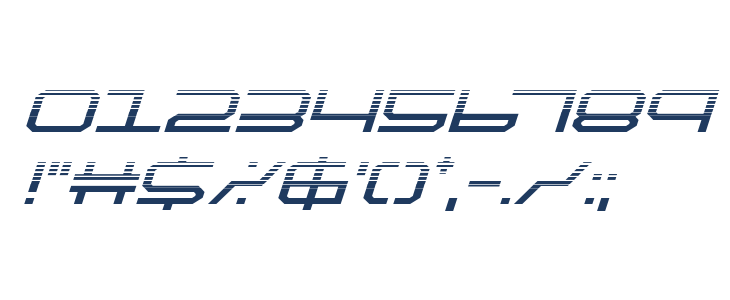 QuickTech Halftone Italic Other Characters