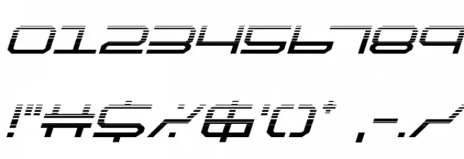 QuickTech Halftone Italic Font OTHER CHARS