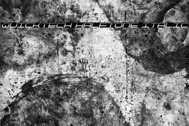QuickTech Halftone Italic Font examples
