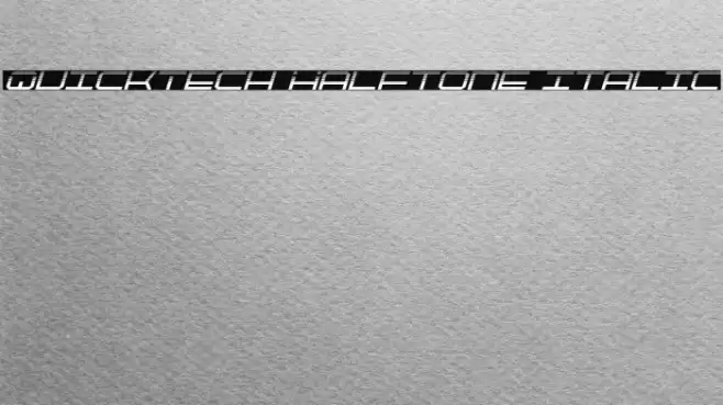 QuickTech Halftone Italic Font examples