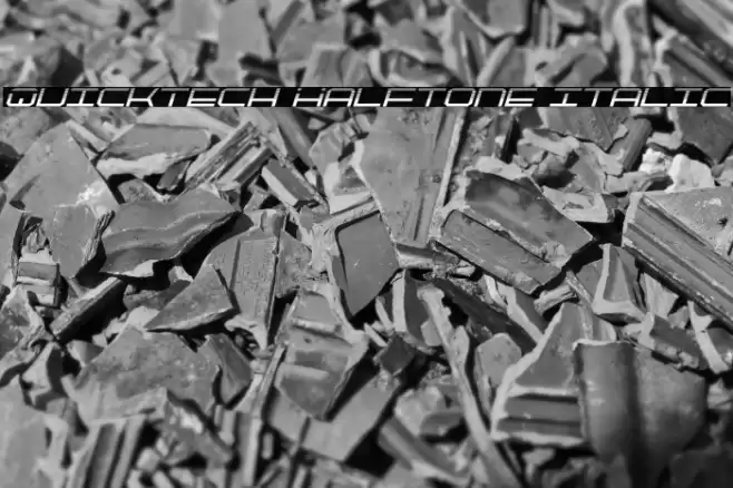 QuickTech Halftone Italic Font examples