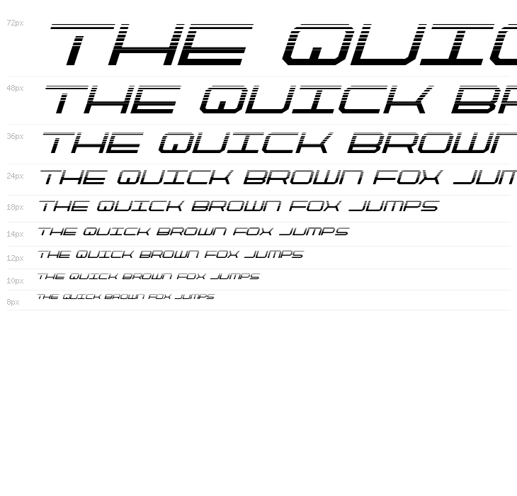 QuickTech Halftone Italic Waterfall