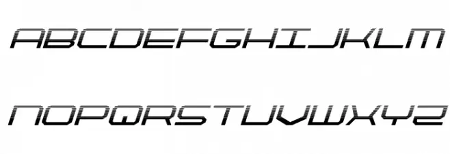 QuickTech Halftone Italic फ़ॉन्ट लोअरकेस