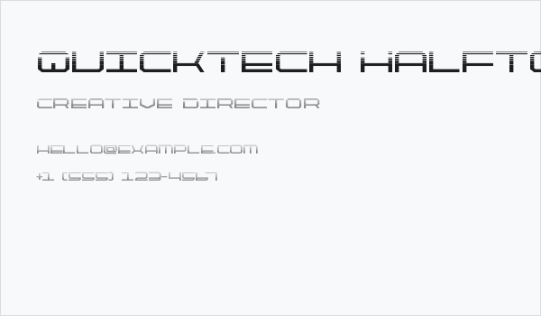 QuickTech Halftone Business Card