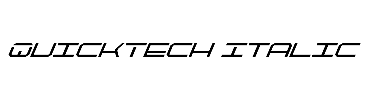 QuickTech Italic  Скачать бесплатные шрифты