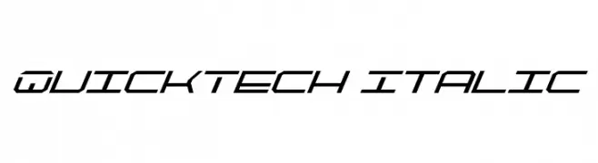 QuickTech Italic  Скачать бесплатные шрифты