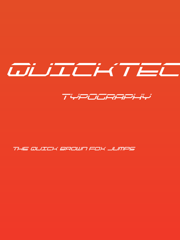 QuickTech Italic Poster