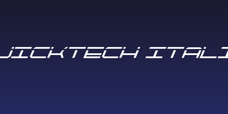 QuickTech Italic Social Header