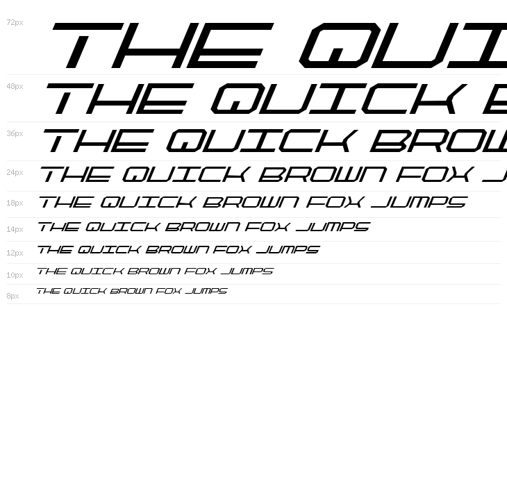 QuickTech Italic Waterfall
