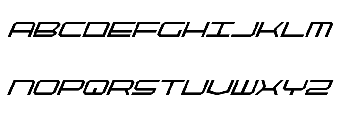 QuickTech Italic Font LOWERCASE