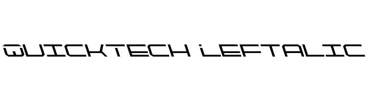 QuickTech Leftalic  Frei Schriftart Herunterladen