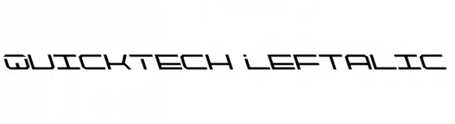 QuickTech Leftalic  Frei Schriftart Herunterladen