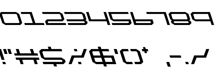 QuickTech Leftalic Font OTHER CHARS