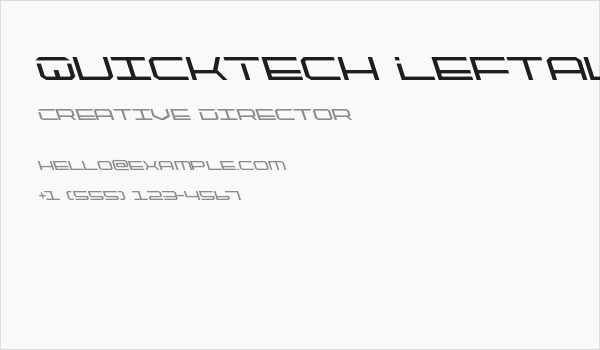 QuickTech Leftalic Business Card