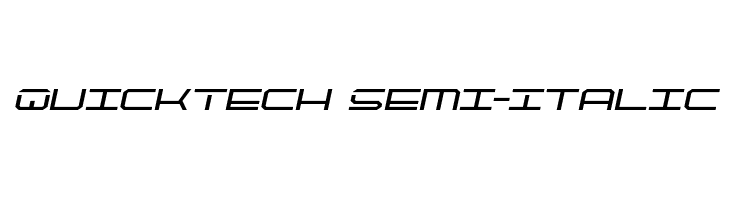 QuickTech Semi-Italic Fonte