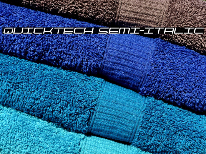 QuickTech Semi-Italic Fonte examples