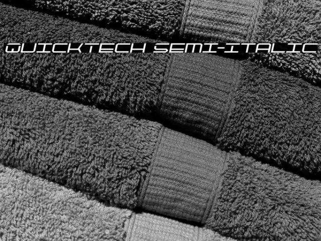 QuickTech Semi-Italic Font examples