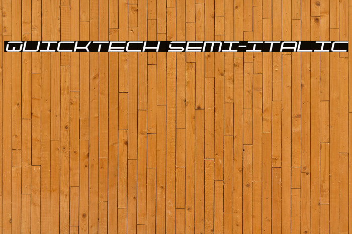 QuickTech Semi-Italic Fonte examples