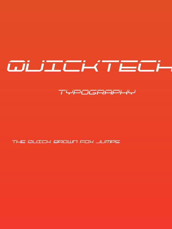 QuickTech Semi-Italic Poster