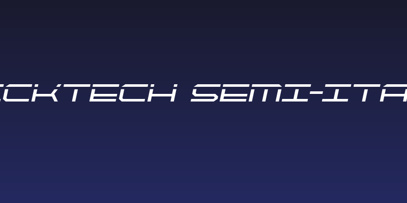 QuickTech Semi-Italic Social Header