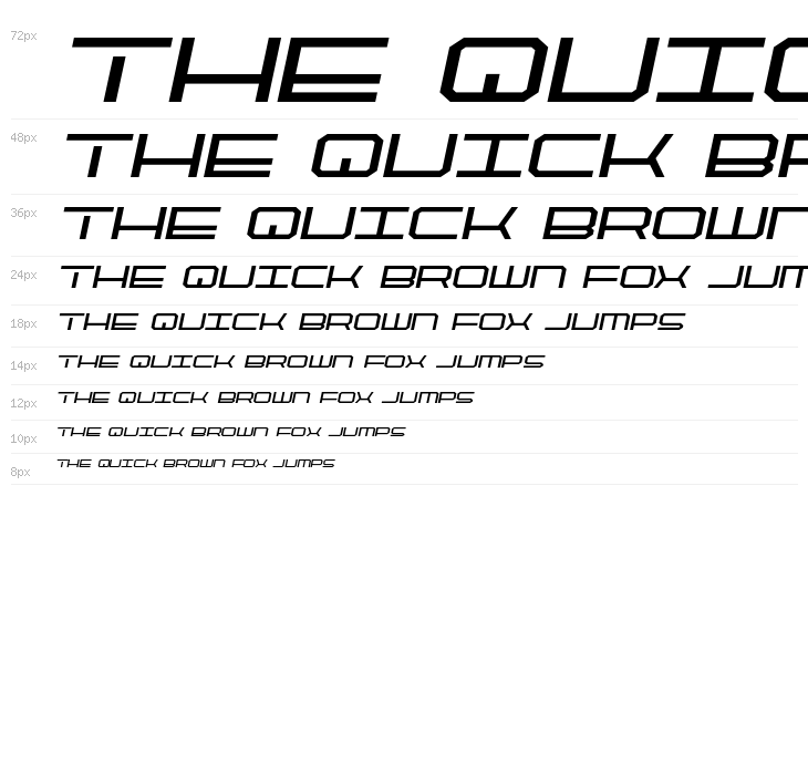 QuickTech Semi-Italic Waterfall