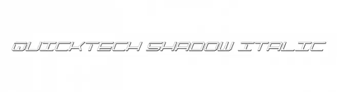 QuickTech Shadow Italic  नि: शुल्क फ़ॉन्ट्स डाउनलोड
