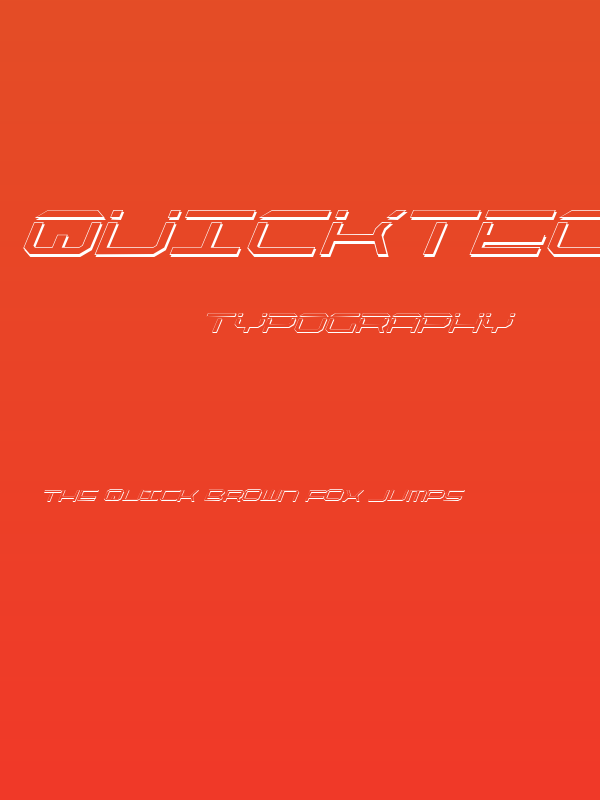 QuickTech Shadow Italic Poster