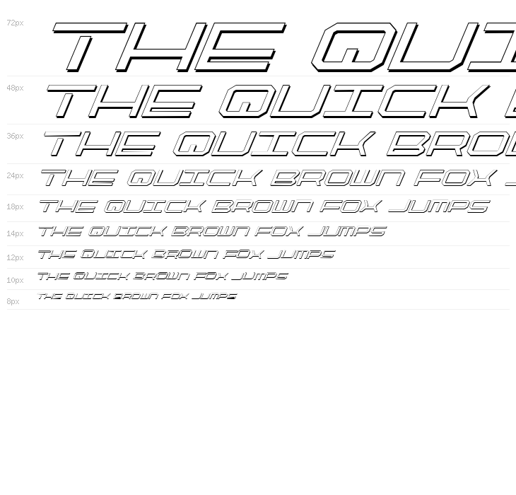 QuickTech Shadow Italic Waterfall