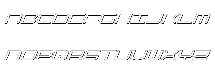QuickTech Shadow Italic Font LOWERCASE