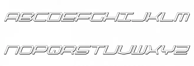 QuickTech Shadow Italic फ़ॉन्ट लोअरकेस