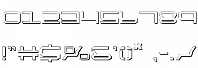 QuickTech Shadow Font OTHER CHARS