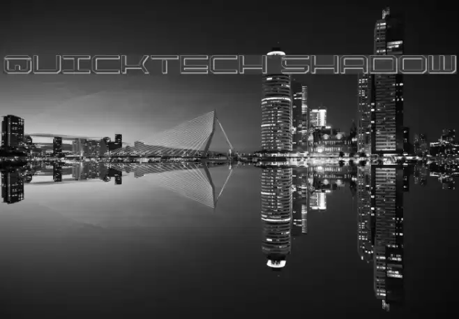 QuickTech Shadow Font examples