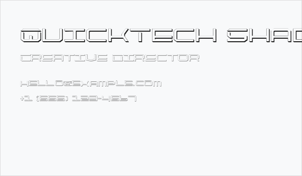 QuickTech Shadow Business Card