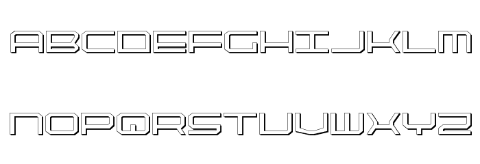 QuickTech Shadow Font LOWERCASE