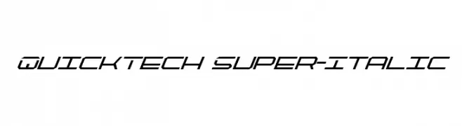 QuickTech Super-Italic  Frei Schriftart Herunterladen