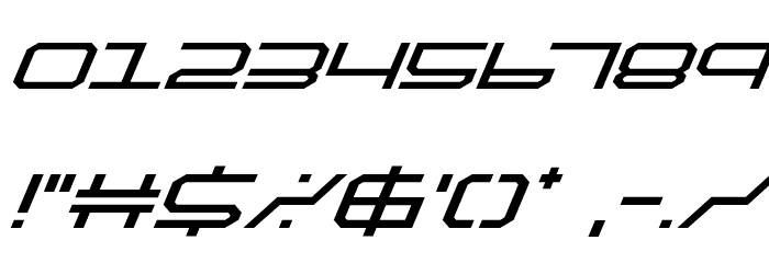 QuickTech Super-Italic Font OTHER CHARS
