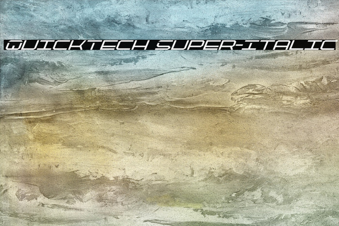QuickTech Super-Italic Font examples