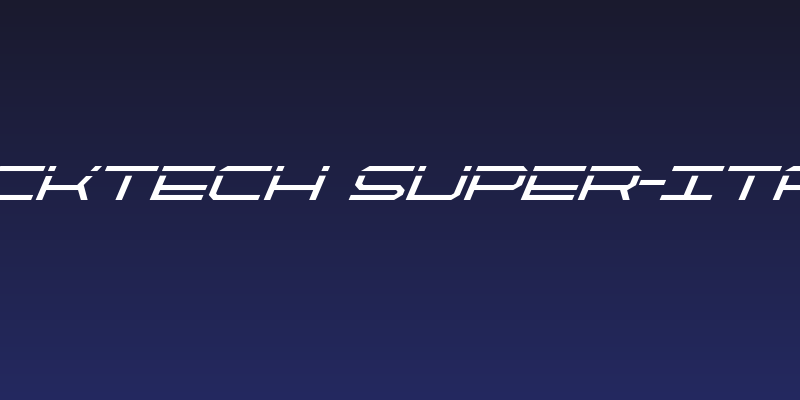 QuickTech Super-Italic Social Header