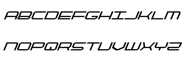 QuickTech Super-Italic Font LOWERCASE