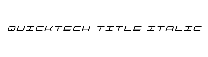 QuickTech Title Italic Шрифта