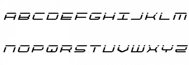 QuickTech Title Italic फ़ॉन्ट अपरकेस