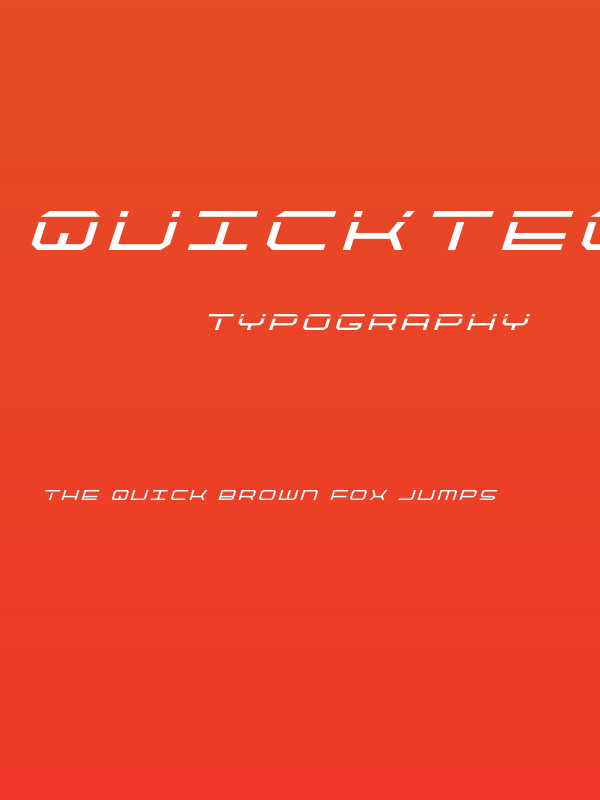 QuickTech Title Italic Poster