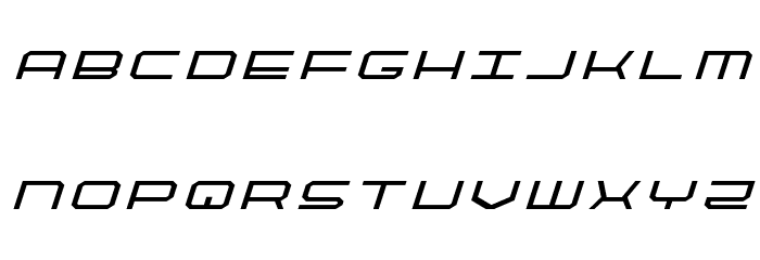 QuickTech Title Italic Font LOWERCASE