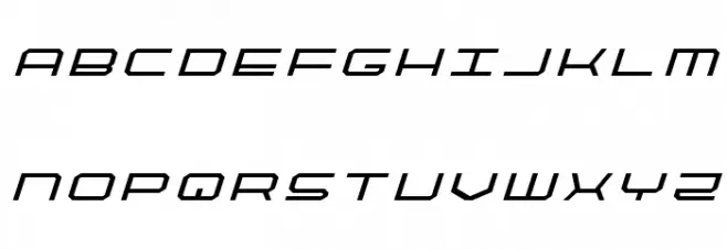 QuickTech Title Italic फ़ॉन्ट लोअरकेस
