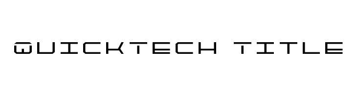 QuickTech Title  免费字体下载