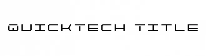 QuickTech Title  フリーフォントのダウンロード