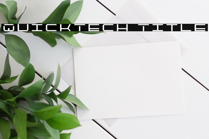 QuickTech Title Font examples
